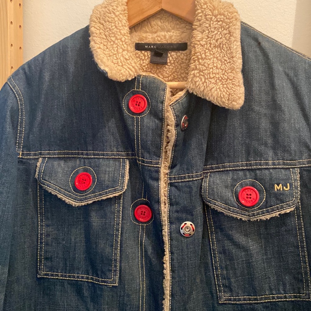 Marc Jacobs Denim Coat w/ Sherling Insulated ( Size Small )